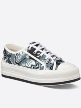 DIOR WALK'N Bandana Butterfly Floral Platform Lace Low Top Sneakers Shoes